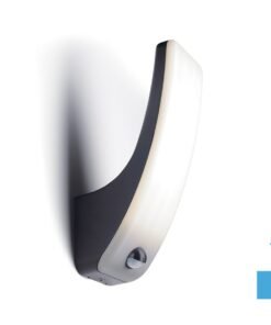 15W LED Wall Lamp curved sand black warm white with sensor waterproof