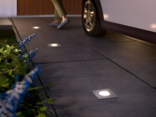 GU10 Ground spotlight square satin nickel - Image 3