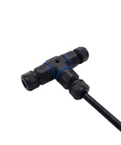 Alternative view of T-form cable connector 3-wire waterproof fire-resistant