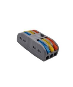 Wire connector connecting clamp 3x3 way colored fire resistant