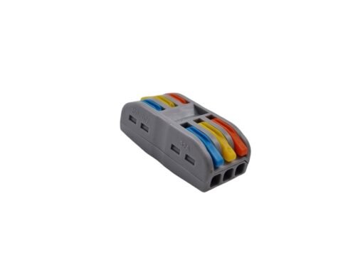 Wire connector connecting clamp 3x3 way colored fire resistant