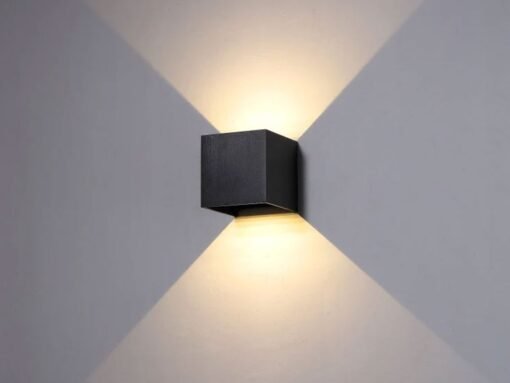 5W LED sand black Wall lamp Cube