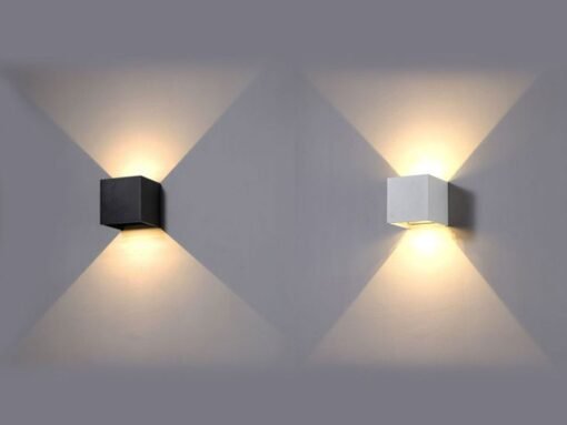 5W LED sand black Wall lamp Cube - Image 3