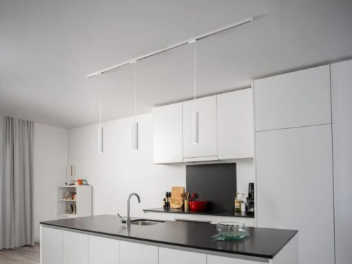 Track light spot GU10 Decorative Hanging lamp cylinder 24cm sand white - Image 3
