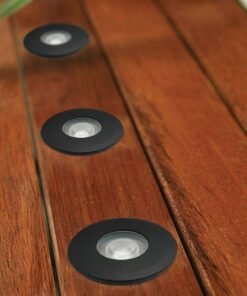 Alternative view of 3W LED Ground spotlight sand black warm white