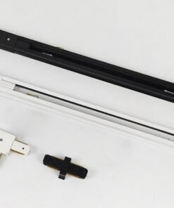 Alternative view of Connector for 1 phase 2 wires track light system matt black