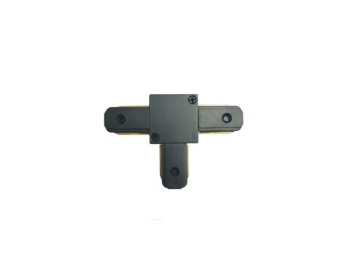 T connection for 1 phase 2 wires track light system matt black