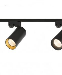Track light GU10 Fixture cylinder rotatable sand black or gold with two rings in box