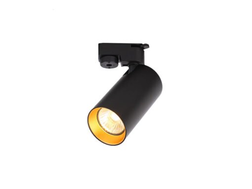 Track light GU10 Fixture cylinder rotatable sand black or gold with two rings in box - Image 7