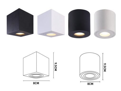 GU10 Waterproof Surface mounted spotlight fixture cylinder sand black - Image 7