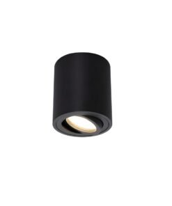 GU10 Surface-mounted spotlight fixture cylinder sand black tiltable small