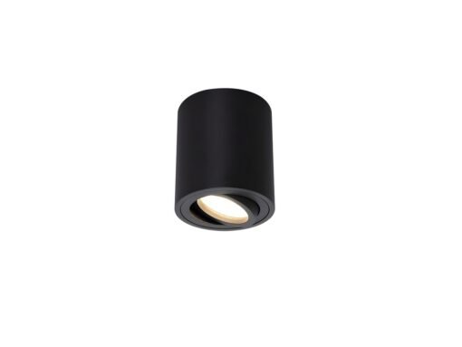GU10 Surface-mounted spotlight fixture cylinder sand black tiltable small