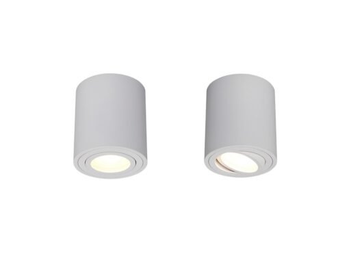 GU10 Surface-mounted spotlight fixture cylinder sand white tiltable small - Image 2
