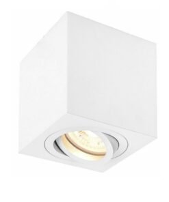 GU10 Surface-mounted spotlight fixture rectangular sand white tiltable small