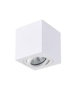 Alternative view of GU10 Surface-mounted spotlight fixture rectangular sand white tiltable small