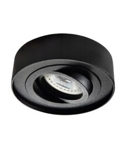 GU10 Recessed design fixture cylinder sand black tiltable with lamp holder