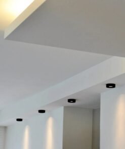 Alternative view of GU10 Recessed design fixture cylinder sand black tiltable with lamp holder