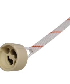 Alternative view of GU10 Recessed design fixture cylinder sand gold and white with lamp holder