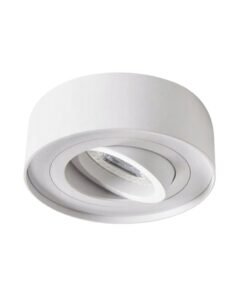 GU10 Recessed design fixture cylinder sand white tiltable with lamp holder