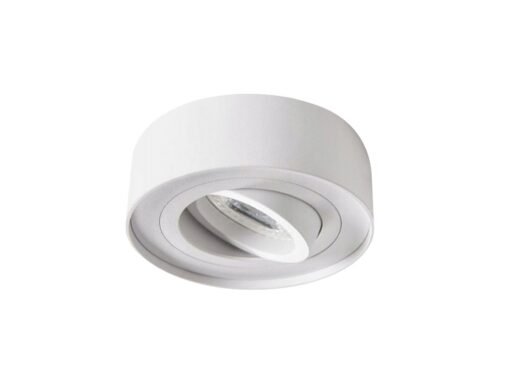 GU10 Recessed design fixture cylinder sand white tiltable with lamp holder