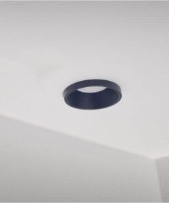 Alternative view of GU10 Recessed design fixture cylinder sand black with lamp holder