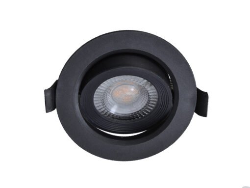 4.9W SMD LED Recessed spotlight 4000K matt black with lens