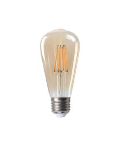 4W Filament LED Bulb E27 ST64 Amber Glass 2000K