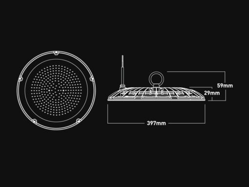 200W SMD LED UFO Highbay waterproof 4000K - Image 5