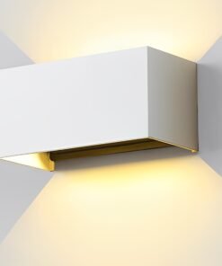 Alternative view of 12W LED Sand White Wall lamp Rectangular Double Duo light 3000K Waterproof