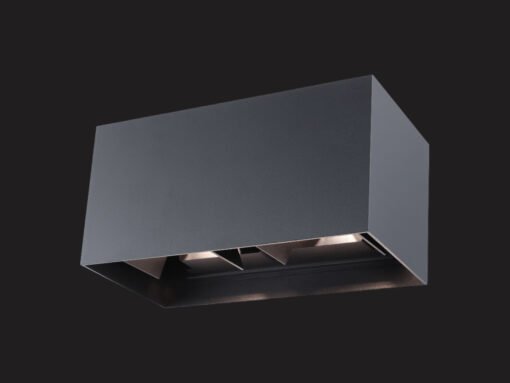 12W LED Sand Black Wall lamp Rectangular Double Duo light 3000K Waterproof - Image 4