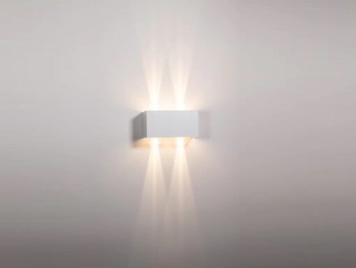 12W LED Sand White Wall lamp Rectangular Double Duo light 3000K Waterproof - Image 6