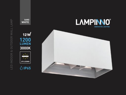 12W LED Sand White Wall lamp Rectangular Double Duo light 3000K Waterproof - Image 8