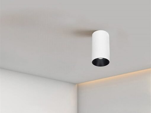 GU10 Surface mounted spotlight fixture cylinder sand white and black - Image 6