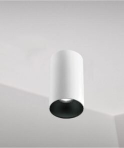 Alternative view of GU10 Surface mounted spotlight fixture cylinder sand white and black