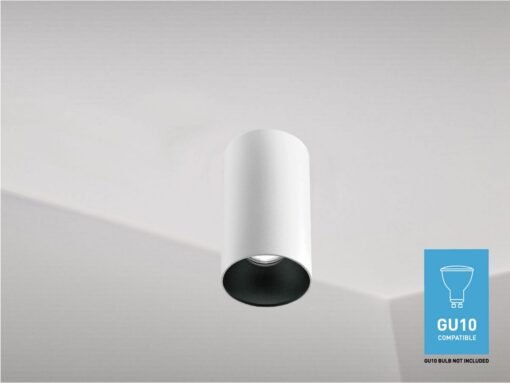 GU10 Surface mounted spotlight fixture cylinder sand white and black - Image 2