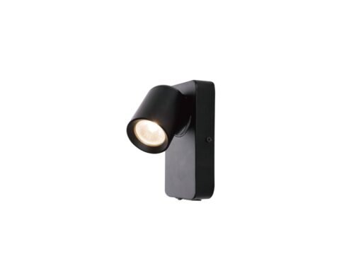 Bedside lamp Wall lamp GU10 fixture cylinder sand black rotatable