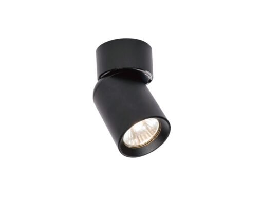 GU10 Surface-mounted spot fixture cylinder sand black rotatable