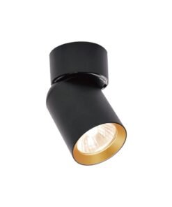GU10 Surface-mounted spot fixture cylinder sand black and gold rotatable