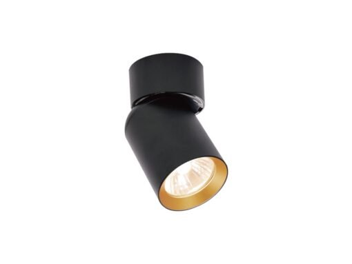 GU10 Surface-mounted spot fixture cylinder sand black and gold rotatable