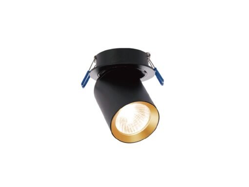 GU10 Recessed spotlight fixture cylinder sand black and gold rotatable