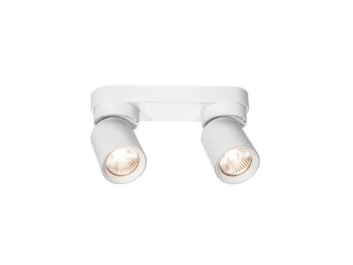 GU10 Surface-mounted spotlight fixture double cylinder sand white rotatable