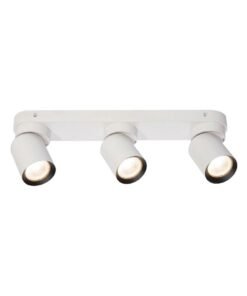 GU10 Surface-mounted spotlight fixture triple cylinder sand white and black rotatable