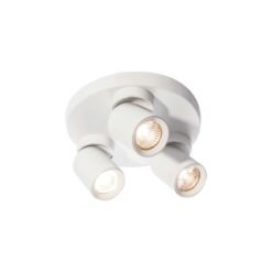 Round GU10 Surface-mounted spotlight fixture triple cylinder sand white rotatable