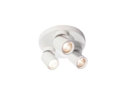 Round GU10 Surface-mounted spotlight fixture triple cylinder sand white rotatable