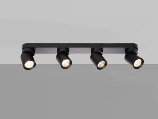 GU10 Surface-mounted spotlight fixture 4 cylinder sand black rotatable - Image 2