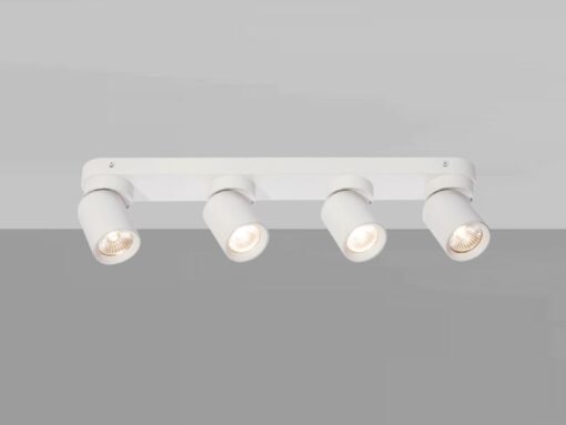 GU10 Surface-mounted spotlight fixture 4 cylinder sand white rotatable - Image 2