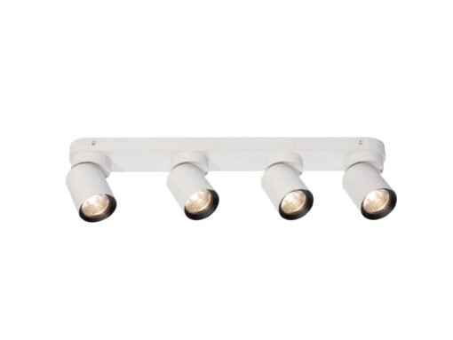GU10 Surface-mounted spotlight fixture 4 cylinder sand white and black rotatable