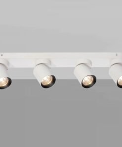 Alternative view of GU10 Surface-mounted spotlight fixture 4 cylinder sand white and black rotatable