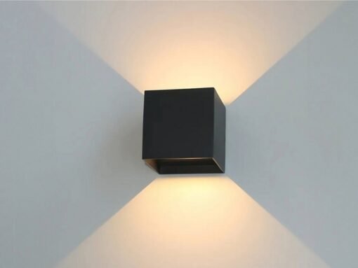 12W LED sand black Wall lamp Cube duo light adjustable waterproof - Image 6