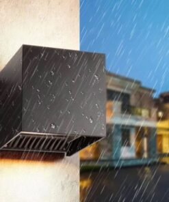 Alternative view of 12W LED sand black Wall lamp Cube duo light adjustable waterproof